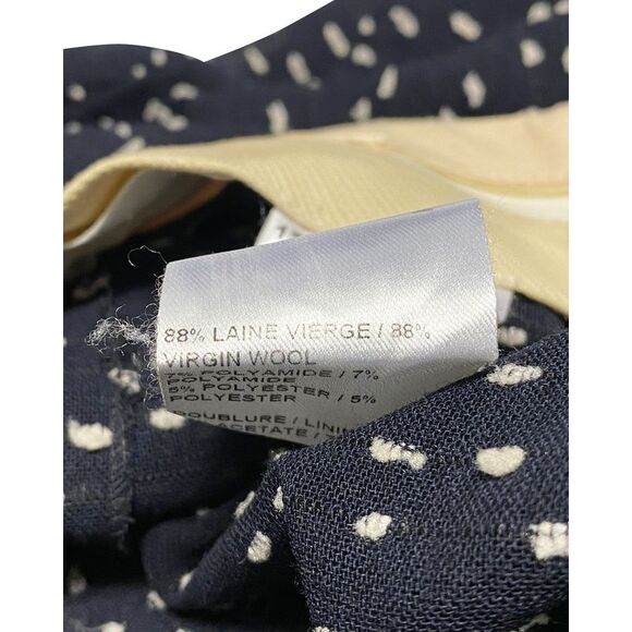 Chloé Pattern Trousers in Navy Blue Wool